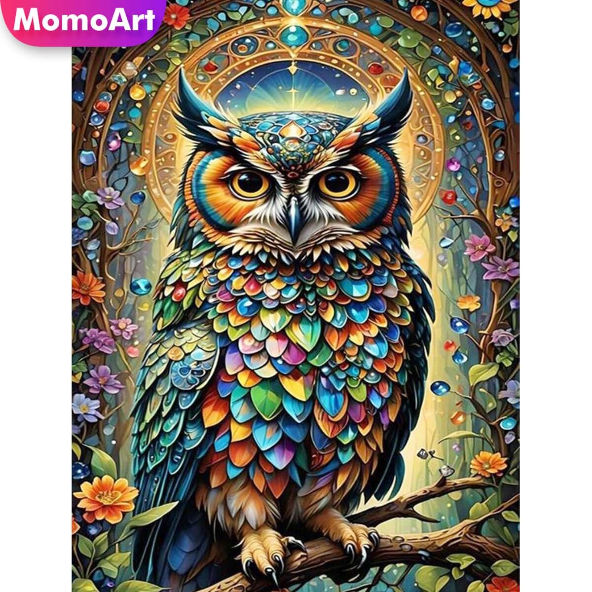 Photo Mosaic Print - Momoart nouveauté diamant mosaïque hibou peinture