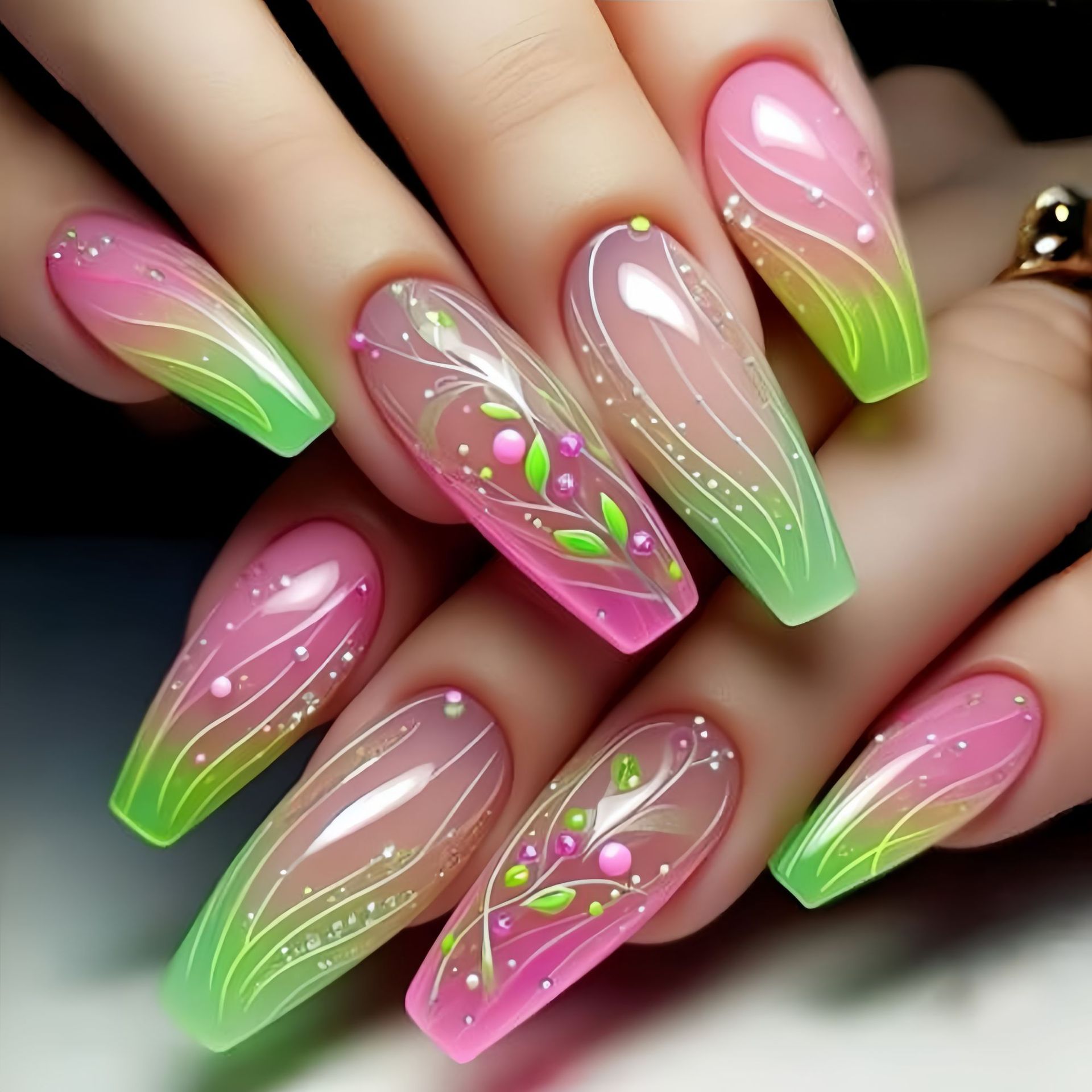 Faux ongles courts mi-longs po - Pressed Flower Art avis et prix