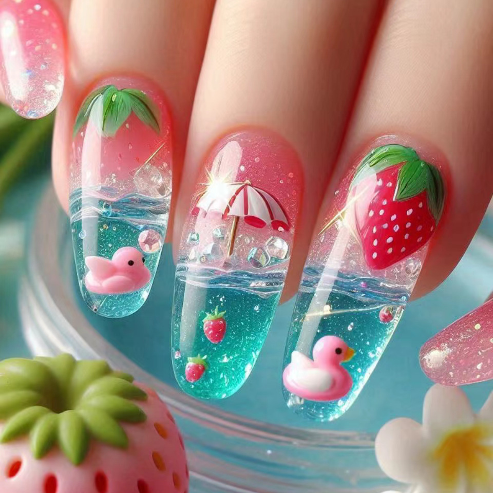 24 pièces/ensemble faux ongles - Pressed Flower Art avis et prix