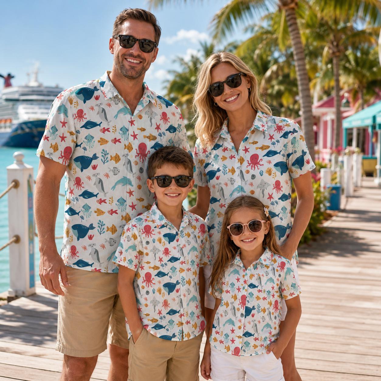 Chemise Hawaïenne pour Enfants - Family Tree Print avis et prix