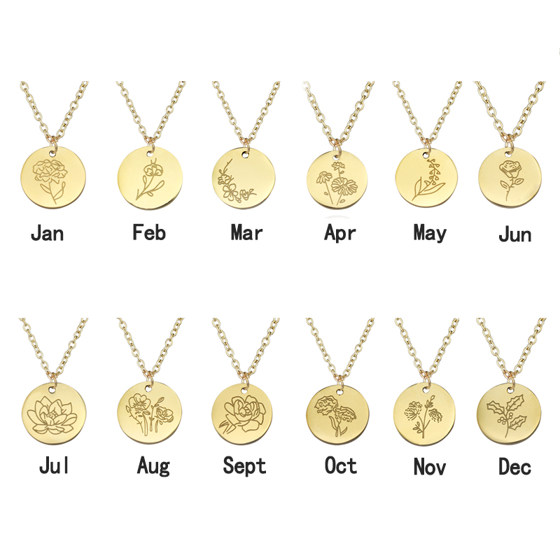 Collier pendentif fleur de déc - Birth Flower Necklace avis et prix