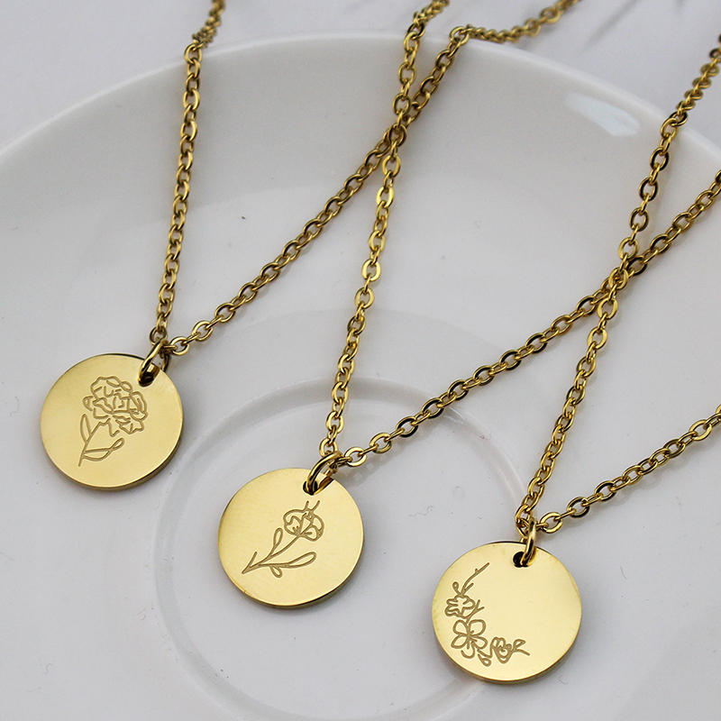 Collier pendentif fleur de déc - Birth Flower Necklace avis et prix