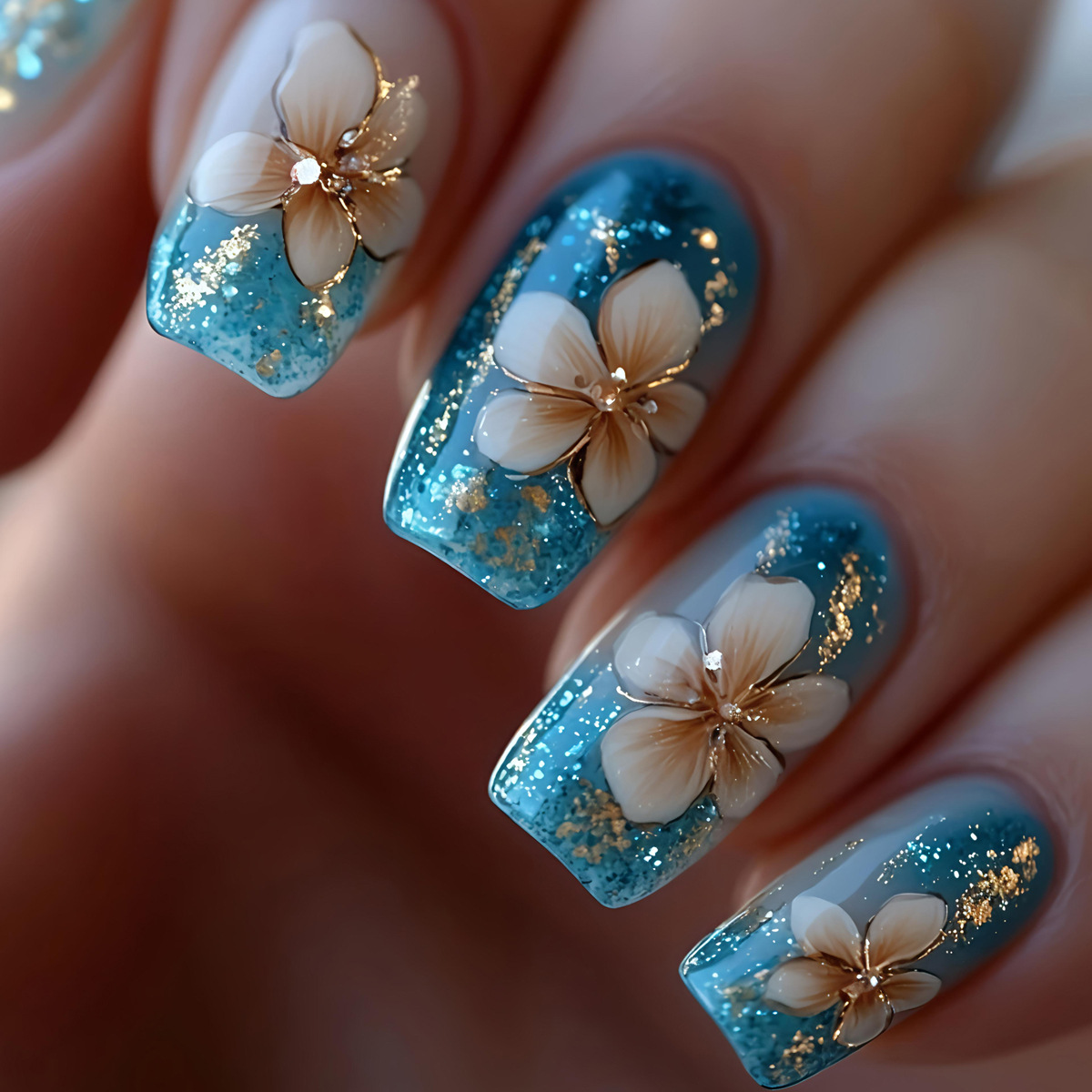 24 pièces/seste faux ongles co - Pressed Flower Art avis et prix