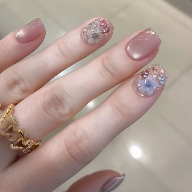 24 pièces/seste faux ongles co - Pressed Flower Art avis et prix